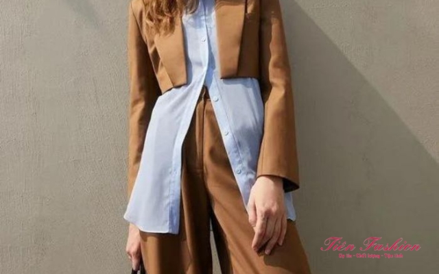 Áo khoác vest nữ ngắn - layer