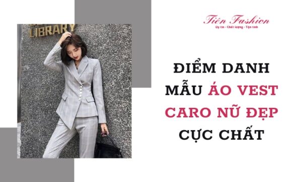 áo vest caro nữ đẹp - vest caro nữ